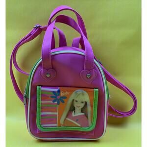 VINTAGE 90’s GIRLS BARBIE DOLL PINK MINI BACKPACK PURSE SHOULDER BAG GIRL’S